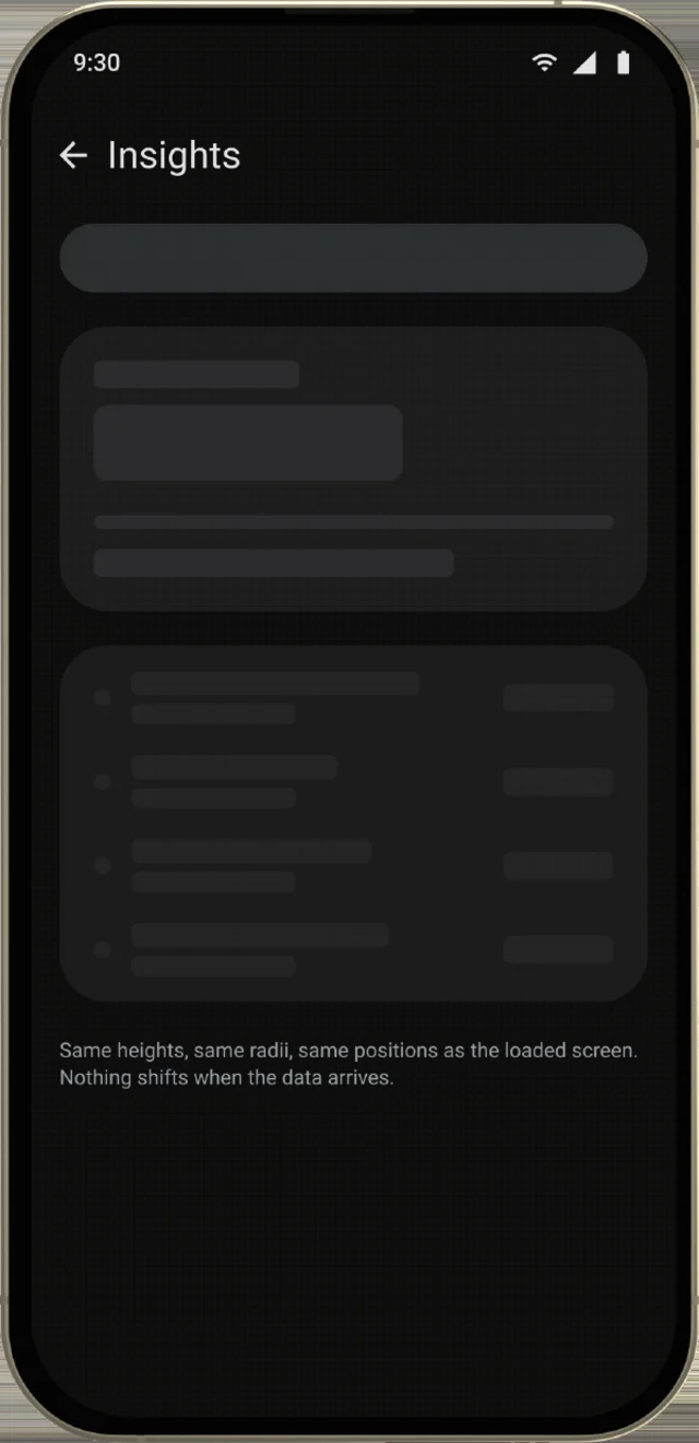 Loading screen, shown on a phone